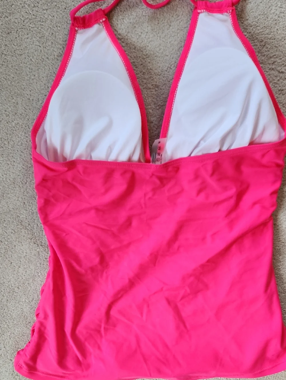 Halter Tankini for Women Tummy Control Bathing Suits V Neck Swimwear - Med